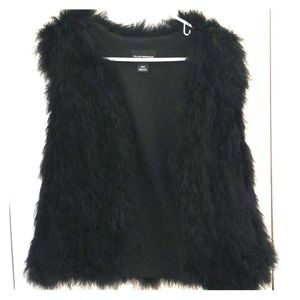 Black feathered Club Monaco vest